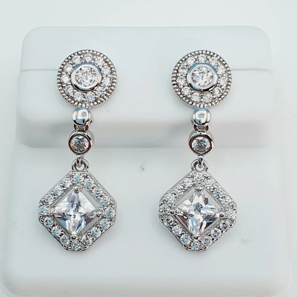 "925 Sterling Silver Cubic Zirconia Earrings, U19254851 - Picture 8 of 11